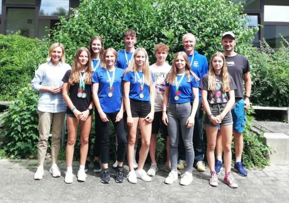 Gruppe des TSV Hartberg bei den ST-MS U14-AK in Kapfenberg 2021